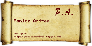 Panitz Andrea névjegykártya